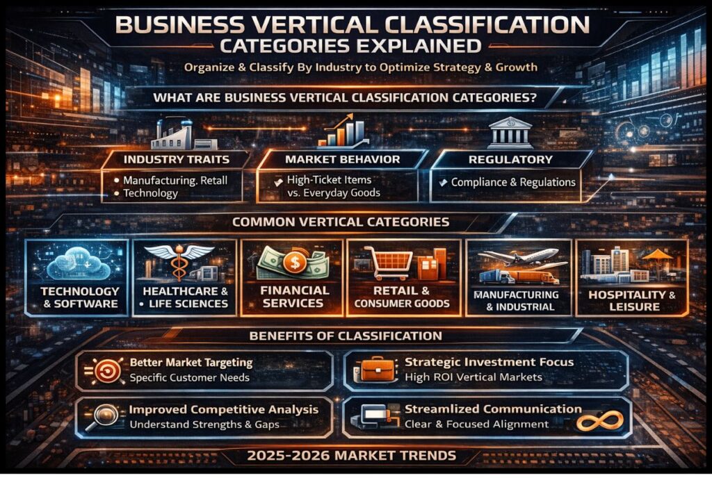 business vertical classification categories